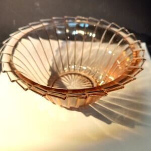 1039.  Jeanette Pink Depression Glass Vintage Pinwheel Sierra Pattern